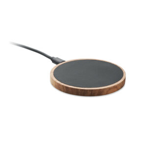 Chargeur sans fil en bois d'acacia