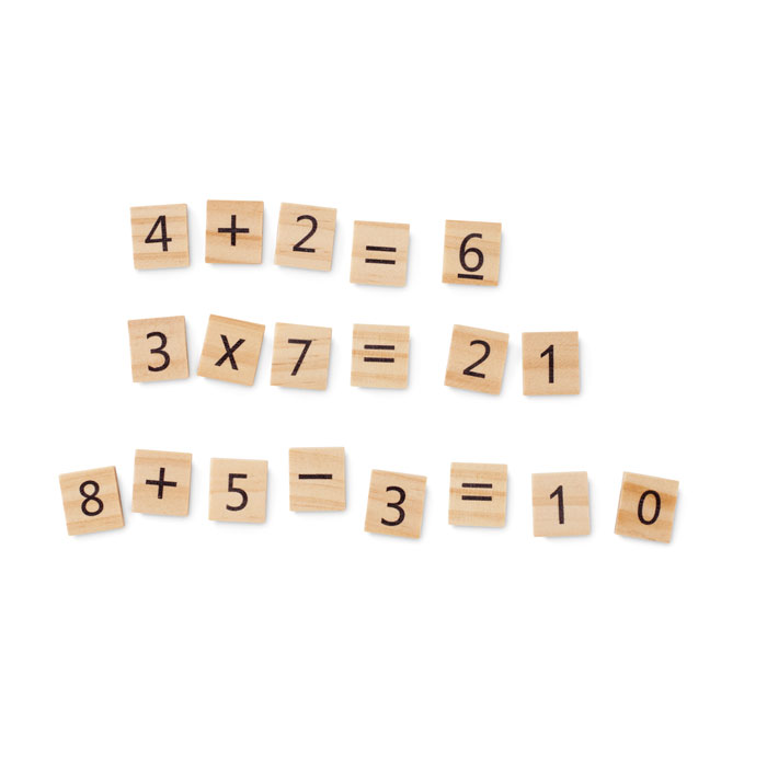 Jeu de Comptage Éducatif en Bois – 32 Pièces avec Pochette en Coton – Image 4