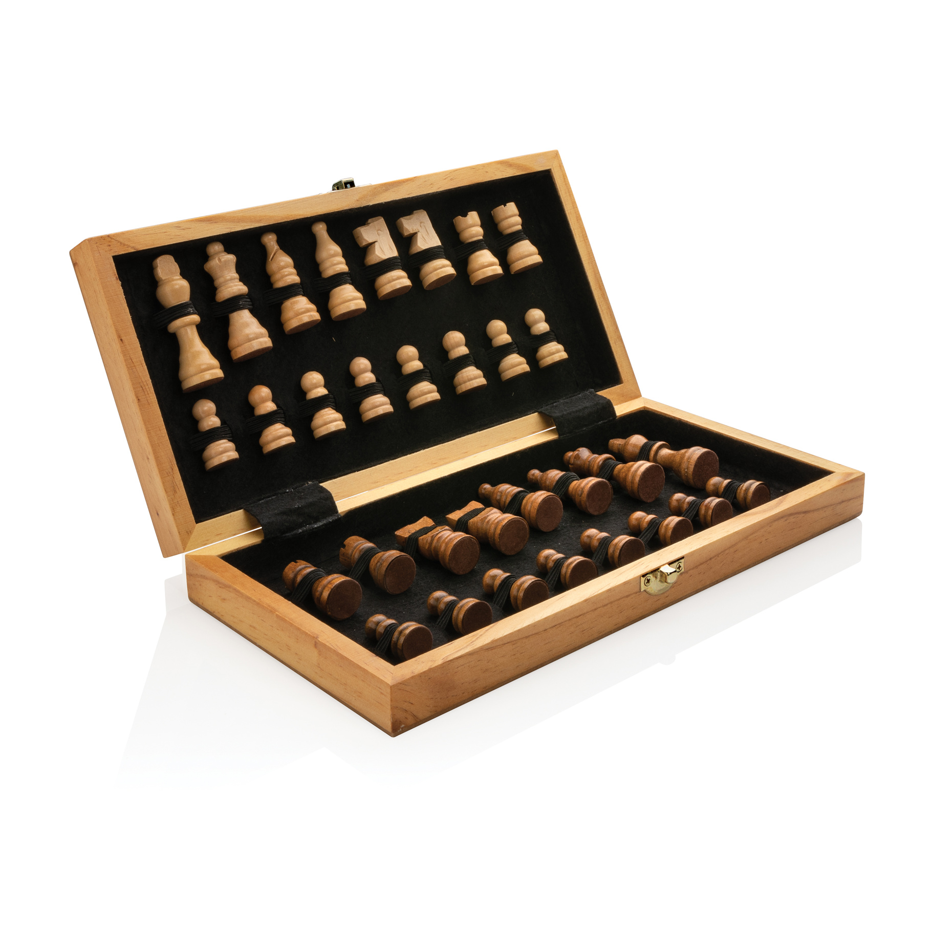 Jeu d'échecs pliable en bois – Image 2