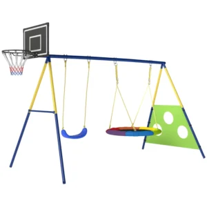 Balançoire Portique Enfants 4-en-1