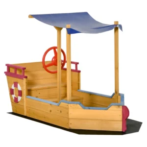 Bac à Sable Bateau de Pirate en Bois