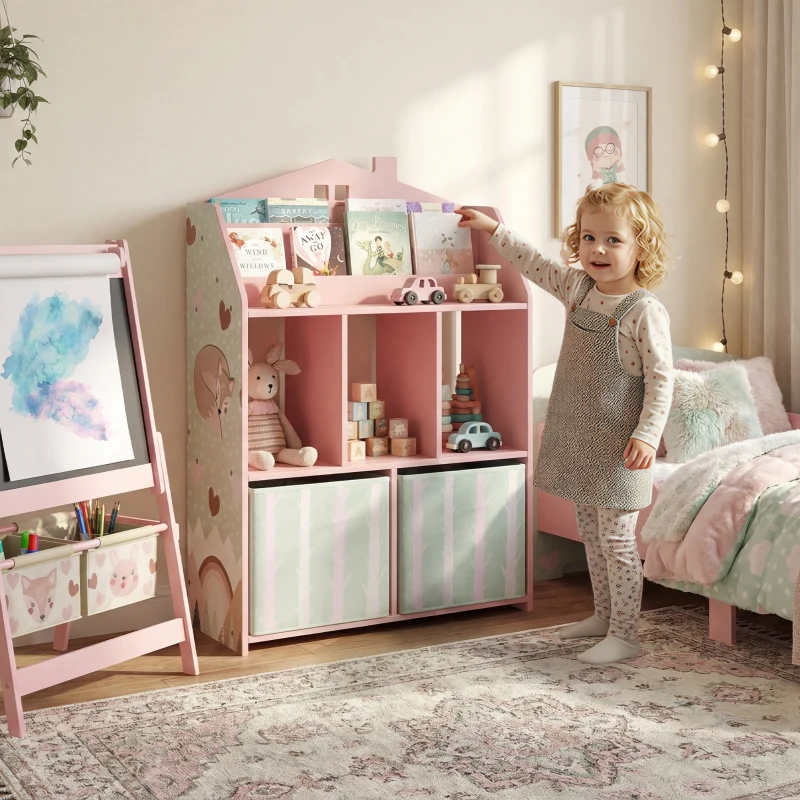 Meuble rangement enfant Rose – Image 2