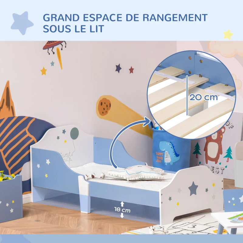 Lit pour enfants de 3 à 6 ans design étoiles – Image 5