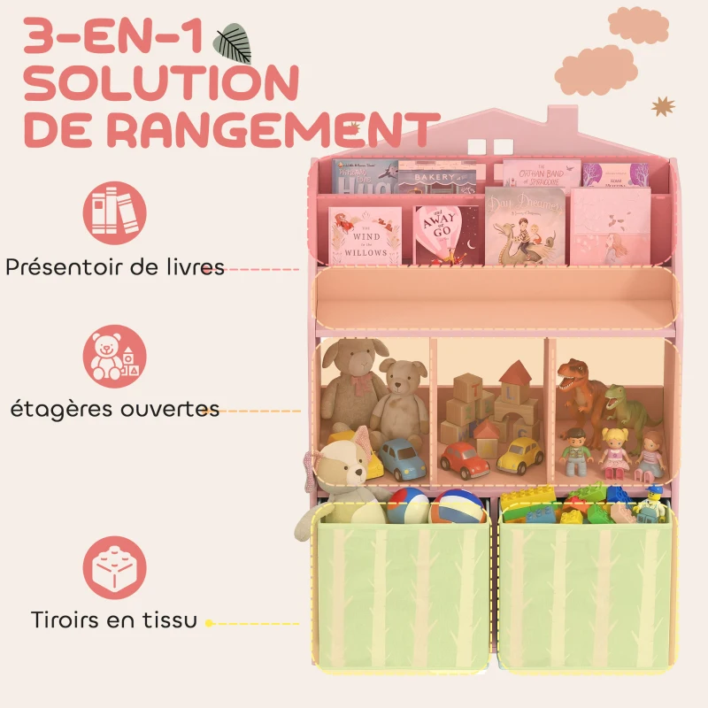 Meuble rangement enfant Rose – Image 4