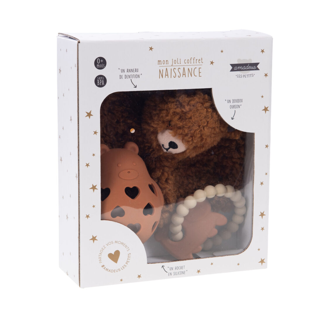 ref_166094_1-2 Coffret D'Éveil Ourson (3 Pièces)
