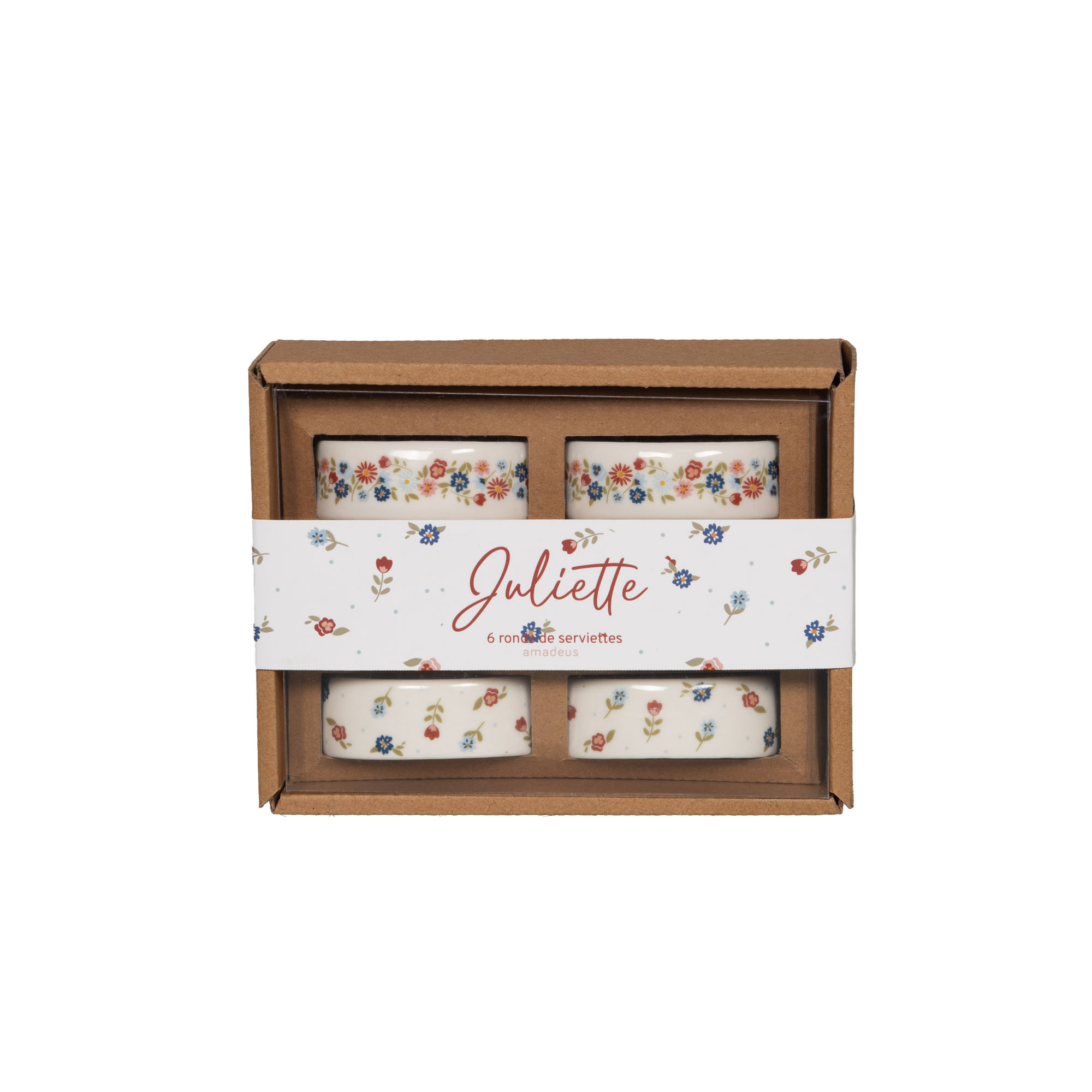 Coffret 6 Ronds De Serviette Juliette