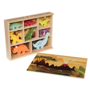 Set Dinosaures En Bois