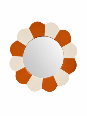 Miroir Fleurs Ocre