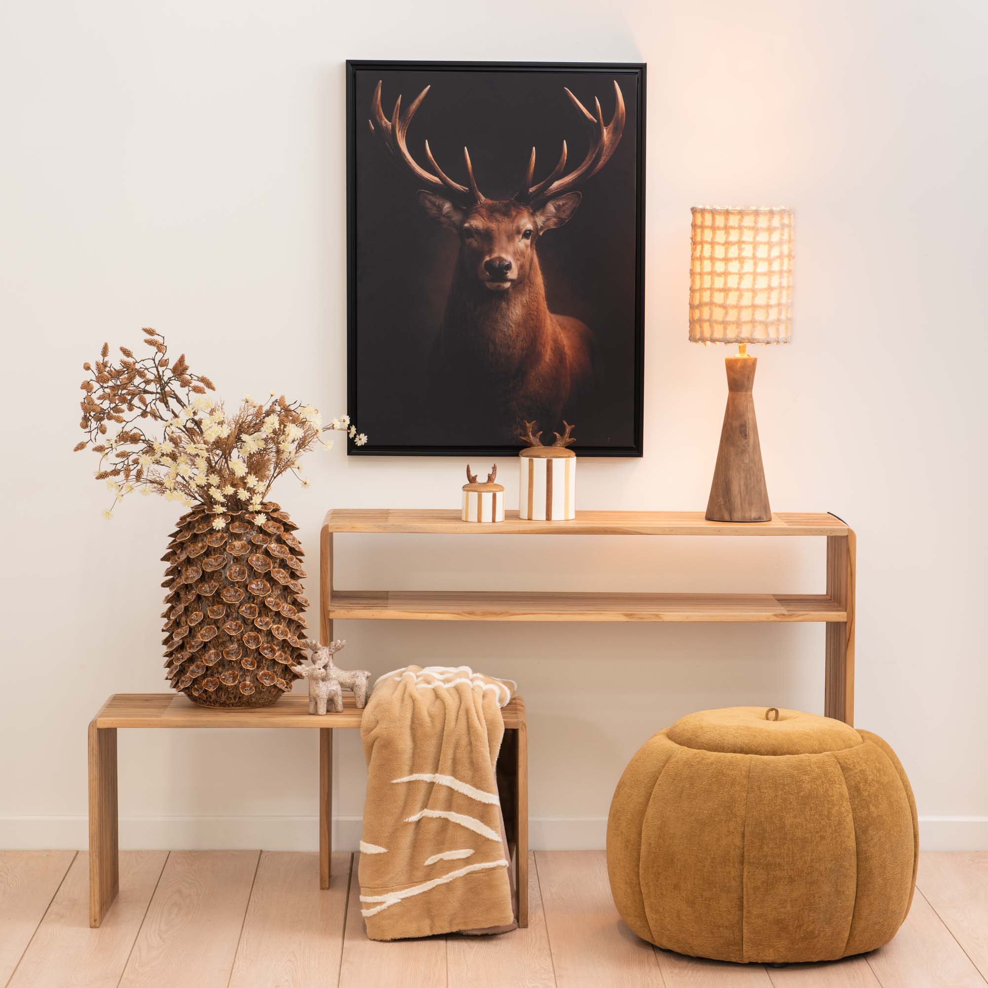 Plaid Prince Des Forêts Taupe 130 x 170 cm – Image 3