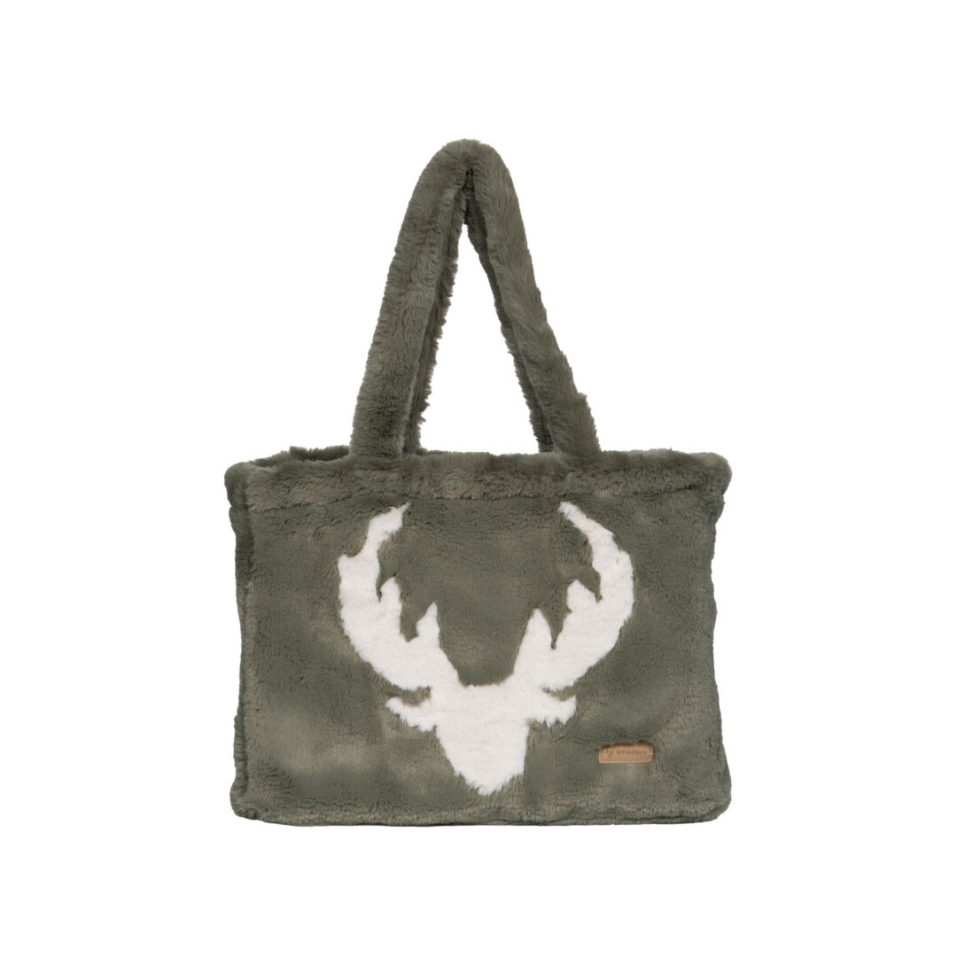 Tote Bag Luxe Cerf Kaki