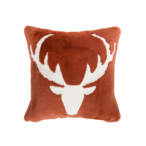 Coussin Cerf Luxe Terracotta 50x50 cm