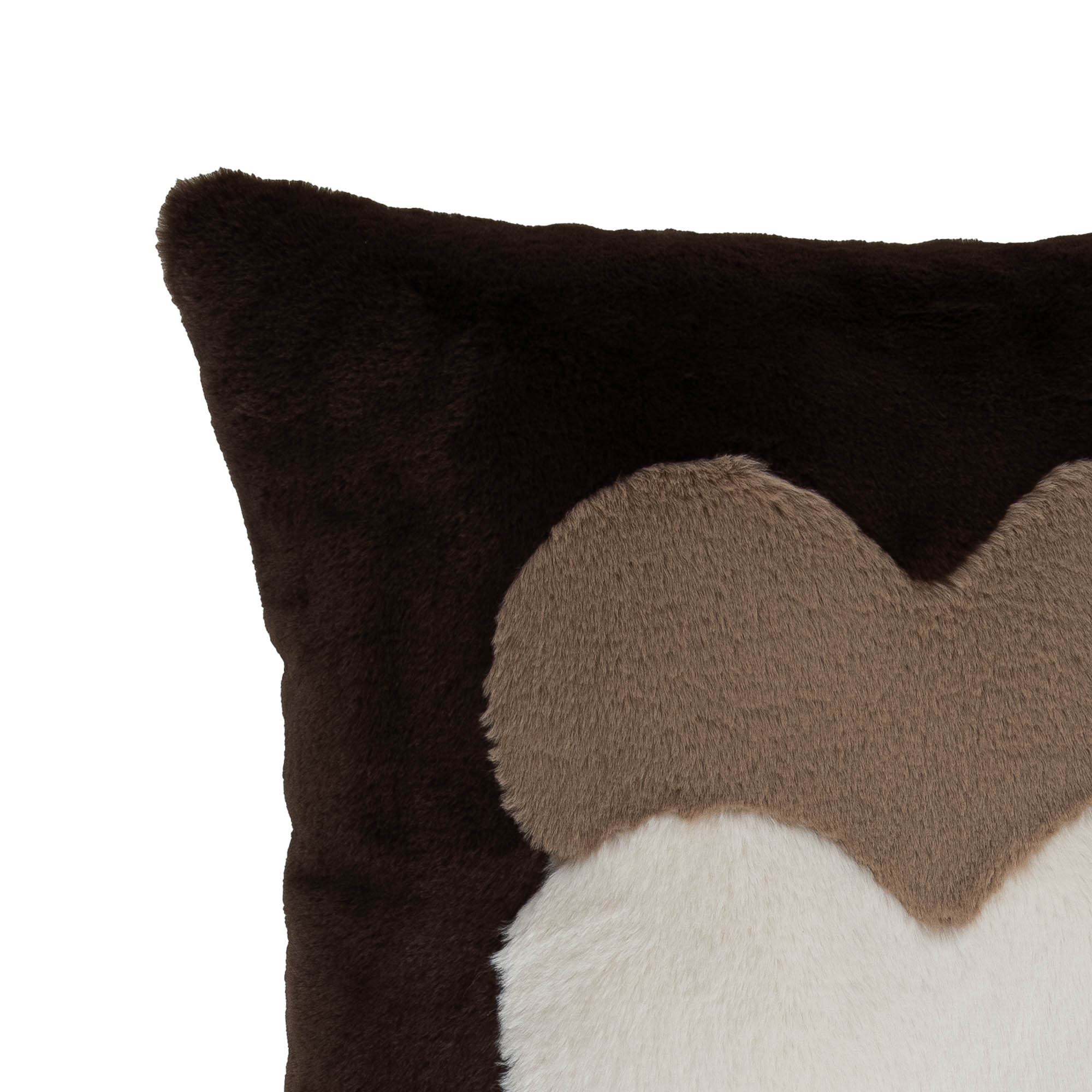 Coussin Cœur Luxe Chocolat 50x50 Cm – Image 2