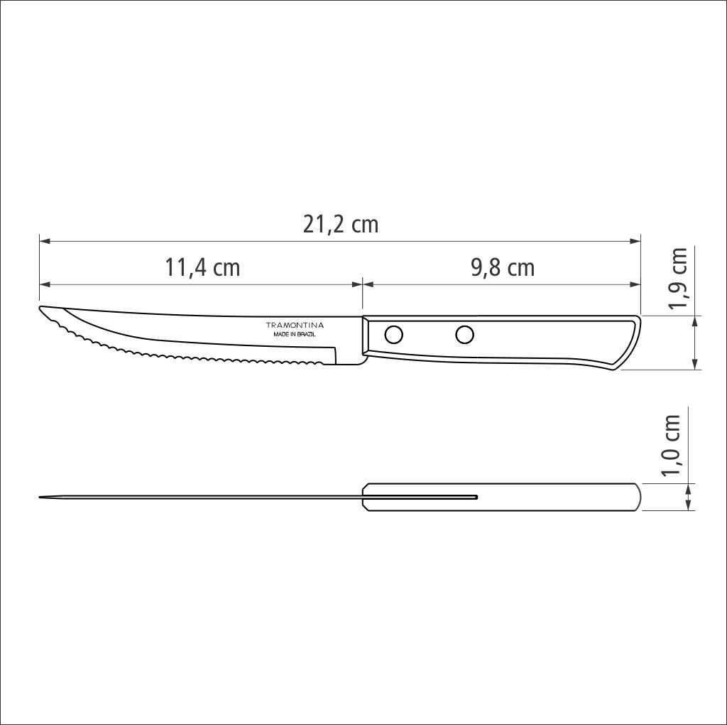 Couteau à steak marron 21 cm – Image 5