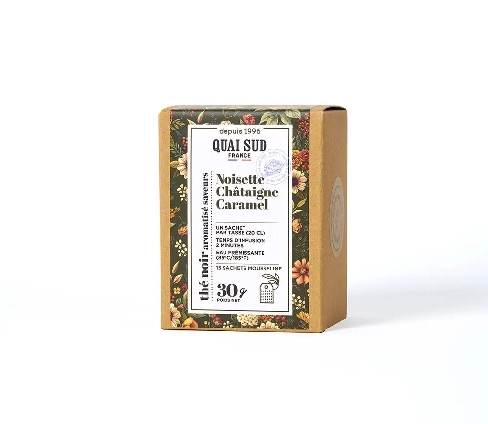 Thé noir noisette, châtaigne et caramel 15 Infusettes