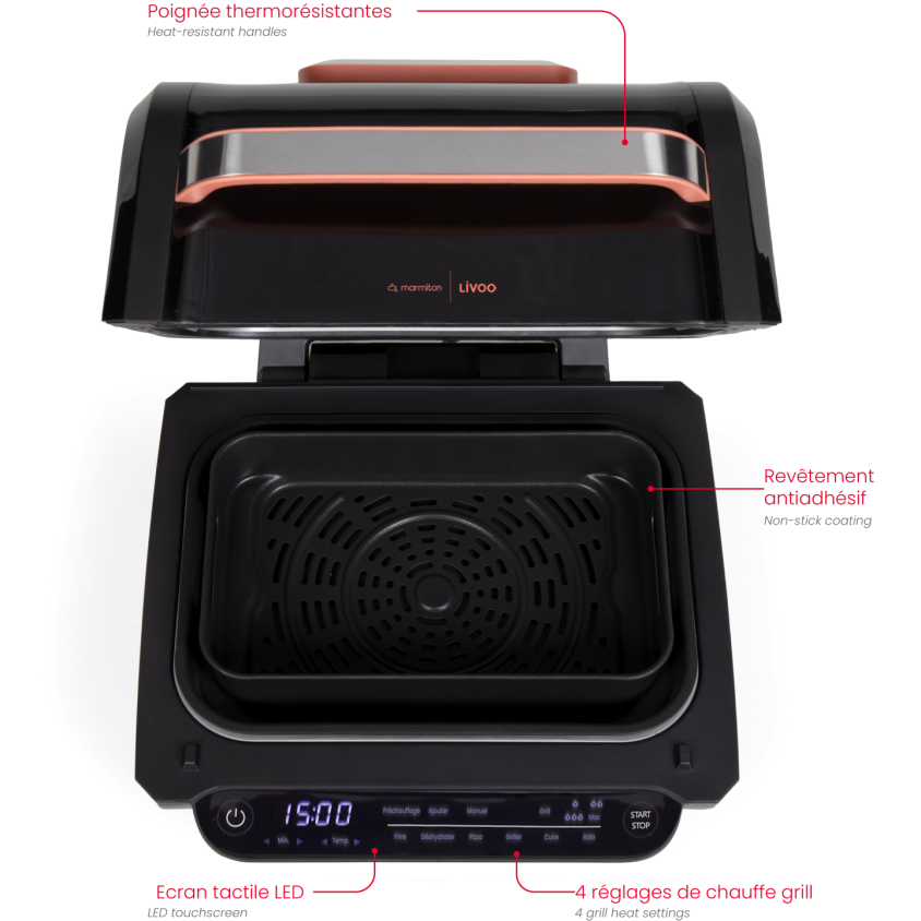 Friteuse sans huile & Grill 6 L - Livoo x Marmiton – Image 4