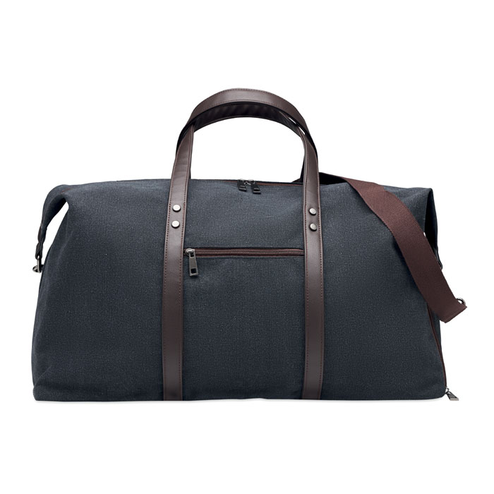 Sac week-end en toile et cuir PU – Image 2