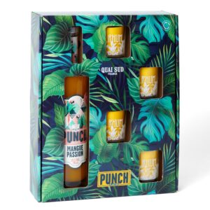 Coffret planteur mangue-passion et ses 4 verres