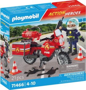 Playmobil - Pompier Et Moto