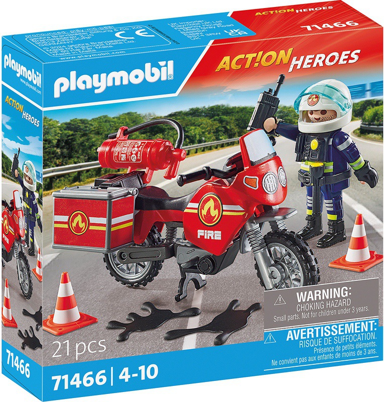 Playmobil - Pompier Et Moto