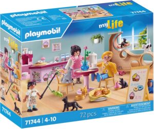 Playmobil- Bar à chats avec 6 chats et personnages