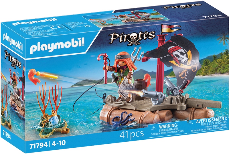 Playmobil - Pirate avec radeau flottant et trésor