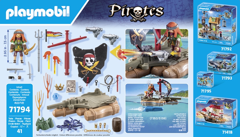 Playmobil - Pirate avec radeau flottant et trésor – Image 3