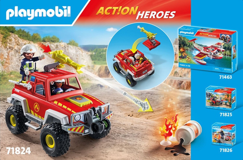 Playmobil -Véhicule de pompiers et bidon enflammé – Image 3