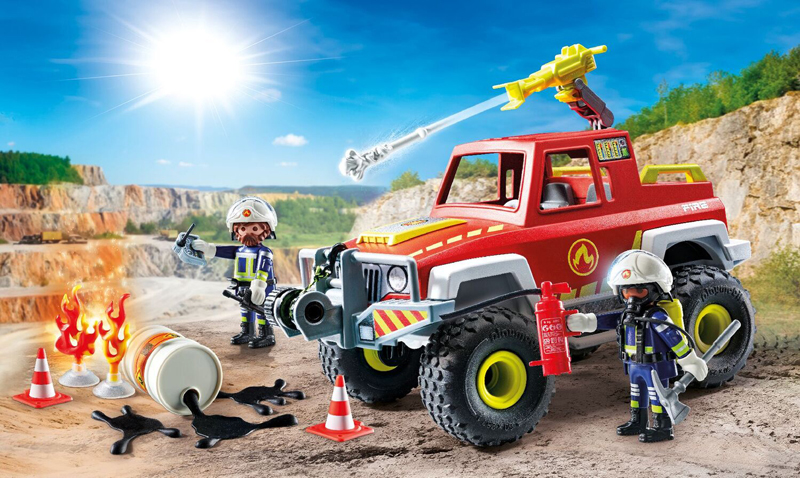 Playmobil -Véhicule de pompiers et bidon enflammé – Image 7